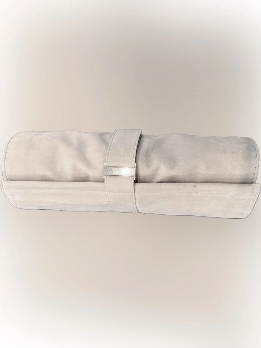 Stackers by LC Designs Hanging Jewelry Organizer Roll Taupe Suede